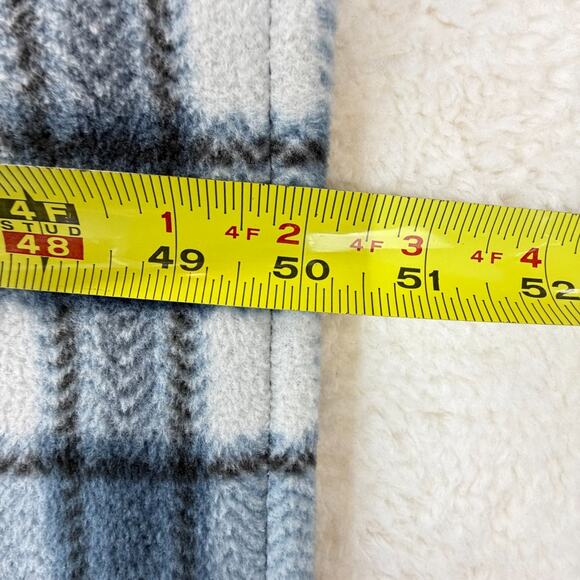 Martha Stewart Poncho One Size Blue Plaid Reversible Cape Open Front Shawl Ruana - Picture 6 of 11